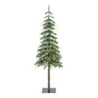 Lodge Kunstkerstboom met Verlichting en Timer- en Dimfunctie - H155 x  Ø48 cm - Groen