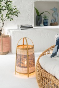 J-Line floor lamp Jeans - bamboo - blue