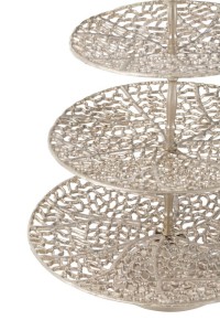 J-Line Plateau 3 Level Coral Metal Champagne