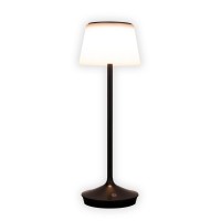 LED Leuchte "EMMI" für Außen und Innen, Tischlampe aus Metall und Kunststoff , mit fest verbauten LEDs, LED Tischlampe für Balkon, Terrasse, Garten, Wohnzimmer, Wintergarten, ca. 38 cm hoch