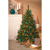 Bristlecone Kunstkerstboom met LED Verlichting - H155 x Ø99 cm - Donkergroen