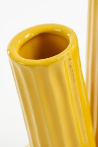 Felipe Tulip Vase - H27 x Ø20 cm - Ceramic - Yellow