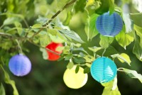 LED textile 10-solar light chain colorful, for outside, light chain-metal and plastic and textile, colorful, with integrated LED