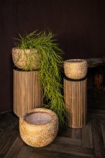 Skye-Leigh Taupe Cement Pot Round L