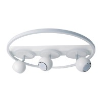 3 SPOT LED ceiling lamp "Ronda" Ø 50cm, made of metal and plastic, white, GU10, spots inside