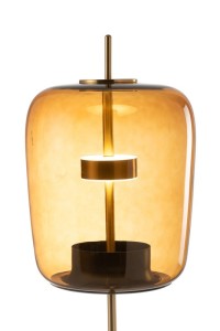 J-Line floor lamp - glass - brown - LED lights