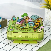 Music box DIY 3D Wooden Puzzle, Singing In The Meadow, Tone-Cheer, TQ059, 14x14x9.6cm