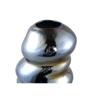 Orietta Blue Oily Look Glass Vase Wavy Round L