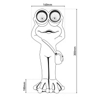 LED Solarleuchte "Frosch" stehend für Terrasse und Garten, aus grüner Keramik, mit fest verbauten LEDs , Deko Lampe für Außen 30 cm hoch