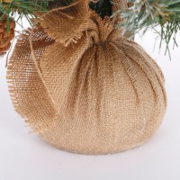 Empress Kunstkerstboom in Jute - H90 x Ø71 cm - Frosted Green