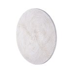 Wiktor White MDF Round Wallpanel Swirl Carved S