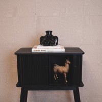 Vaas - Borsten - Keramiek - Zwart - 6,5x12,5x13cm