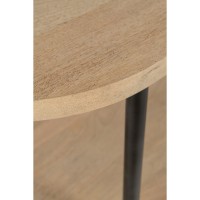 J-Line Console Eli 3Planken Mango Hout/Staal Naturel/Grijs