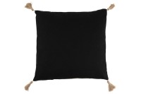 J-Line cushion Woven Square - polyester - black