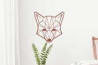 Wall decoration Fox/Fox Rust Metal 141608, 38.8x37.6cm