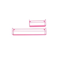 Wandplank - Metaal - Neon Pink - Set van 2 - 40 | 80x14x16cm