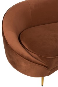 J -Line Sofa Elisabeth - Textile/Metal - Brown