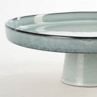 Racco Cake stand - H11 x Ø28 cm - Stoneware - Light gray