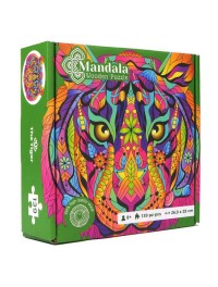 Logic Giochi Mandala Wooden Jigsaw Puzzle Tiger/Tiger, 26.9x28 cm