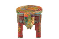 J-Line Stool Elephant Delhi Mango Wood Mix