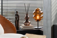 J-Line Table Lamp Honey Spoon Glass Brown