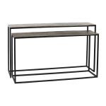 Kae Gold Alu Black Iron Rectangular Sidetable Sv2