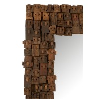 J-Line spiegel Syma - hout/glas - naturel - large - 100 x 180 cm