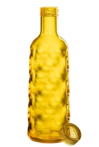 J-line bottle Hammered In Giftbox - plastic - yellow