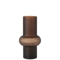 J-Line vaas Streep Bal - glas - bruin - small - 35 cm hoog