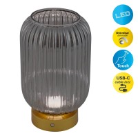 Ackitical lamp "Luise" gold, classical, gold, with integrated LED, warm white