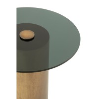 J-Line bijzettafel Soni - ijzer/glas - zwart/brons