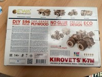 Eco-Wood-Art 3D Mechanical Puzzle, Tractor K-7M, 1065, 35.6x22.8x20cm