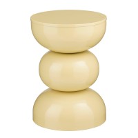 Luna Bijzettafel - H46 x Ø32 cm - IJzer - Beige
