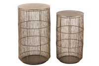 J-Line side table Baskets High Antique - metal - brown
