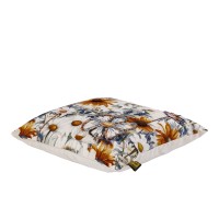 Helenor Natural Square Cotton Cushion Flowers
