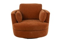 J-Line sofa swiv - poplar wood/foam - rust