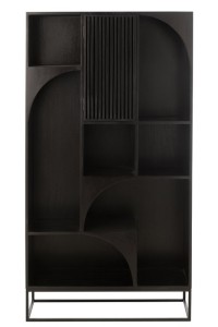 J-Line Rack Fashion Mango Wood/MDF Black