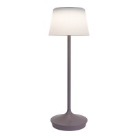 Solar battery lamp "Emmi" 38 cm high, umbrella Ø 13 cm, metal in blackberry and white plastic, for the outdoor area, dimmable CCT.