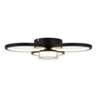 LED ceiling light "Cimo" made of black metal and plastic, Ø approx. 43.6 cm, dimmable by wall switch