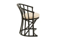 J-Line chair + cushion - jute/textile - black/white