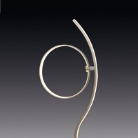 LED standing lamp "Loop Line" 150 cm high, with integrated LED stripe, made of metal and plastic