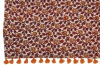 J-Line Plaid beach flowers - cotton - orange