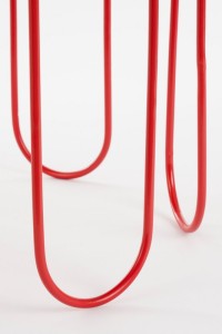 Dione side table - Set of 2 - H40 x Ø46 cm - Metal - Orange