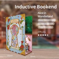 DIY Book Nook Bookend Alice in Wonderland, Tone-Cheer, TQ128, 18x8x24.5cm