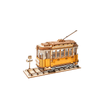 3D Wooden Puzzle Tramcar, Robotime, TG505, 18x5.8x14cm