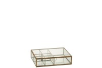 J-Line box - glass/metal - bronze - small