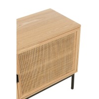 J-Line kast Vierkant - hout/metaal - naturel/zwart - large