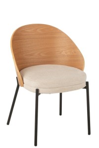 J-Line Chair Lone Plywood/Metal Natural/Beige