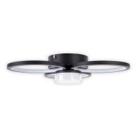 LED ceiling light "Cimo" made of black metal and plastic, Ø approx. 43.6 cm, dimmable by wall switch