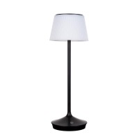 LED Leuchte "EMMI" für Außen und Innen, Tischlampe aus Metall und Kunststoff , mit fest verbauten LEDs, LED Tischlampe für Balkon, Terrasse, Garten, Wohnzimmer, Wintergarten, ca. 38 cm hoch